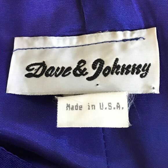 Vintage 90s Blue Sequin Glam Slit Evening Prom Homecoming Dress / Size: 11-12 - Picture 12 of 12